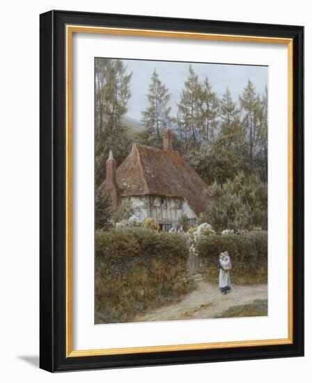 A Cottage Near Haslemere-Helen Allingham-Framed Giclee Print