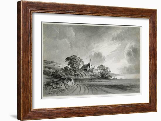 A Cottage Near the Shore of a Lake-John Baptist Malchair-Framed Giclee Print