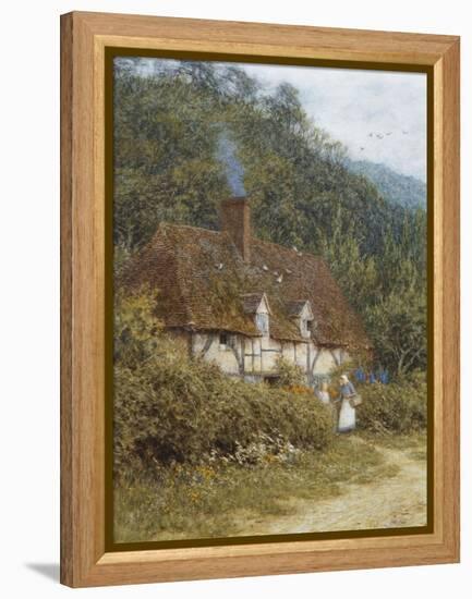 A Cottage Near Witley, Surrey-Helen Allingham-Framed Premier Image Canvas