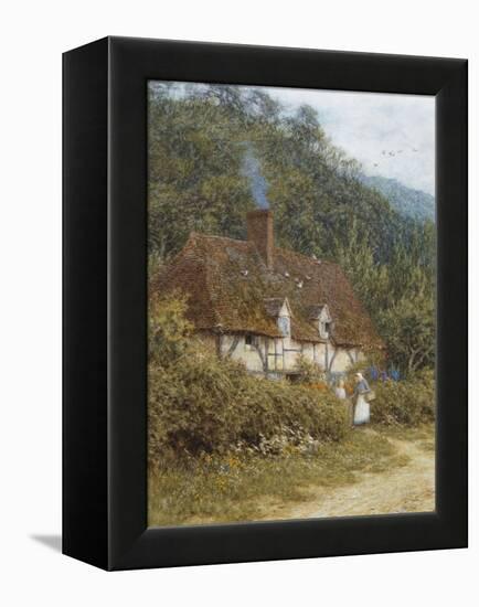 A Cottage Near Witley, Surrey-Helen Allingham-Framed Premier Image Canvas