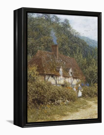 A Cottage Near Witley, Surrey-Helen Allingham-Framed Premier Image Canvas