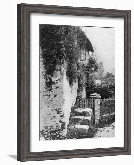 A Cottage with an Ancient 'Upping Stock, Cockington, Devon, 1924-1926-HJ Smith-Framed Giclee Print