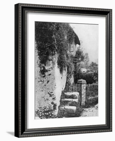 A Cottage with an Ancient 'Upping Stock, Cockington, Devon, 1924-1926-HJ Smith-Framed Giclee Print