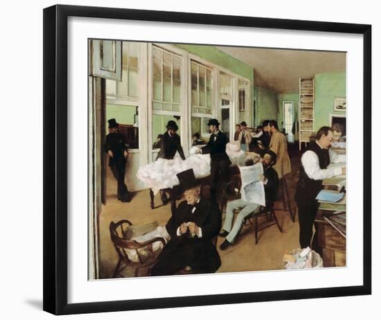A Cotton Office in New Orleans, 1873-Edgar Degas-Framed Premium Giclee Print