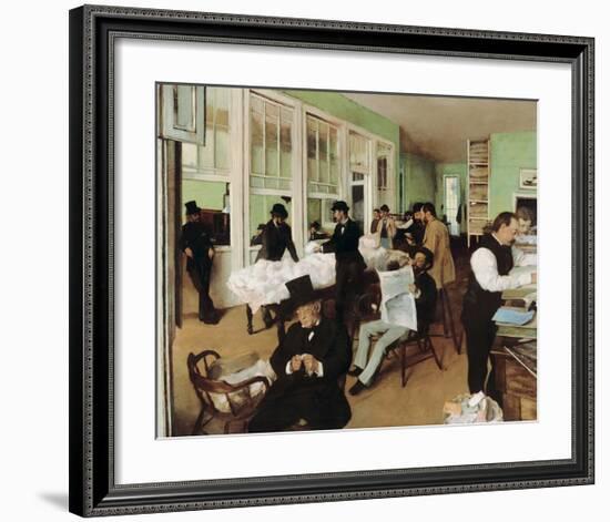 A Cotton Office in New Orleans, 1873-Edgar Degas-Framed Premium Giclee Print