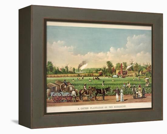 A Cotton Plantation on the Mississippi, Pub. 1884-William Aiken Walker-Framed Premier Image Canvas