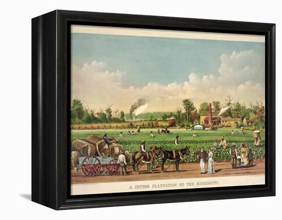 A Cotton Plantation on the Mississippi, Pub. 1884-William Aiken Walker-Framed Premier Image Canvas