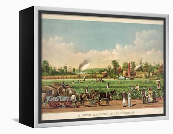 A Cotton Plantation on the Mississippi, Pub. 1884-William Aiken Walker-Framed Premier Image Canvas