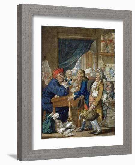 A Country Attorney and His Clients, Pub. by Bowles and Carver, 1800-Robert Dighton-Framed Giclee Print