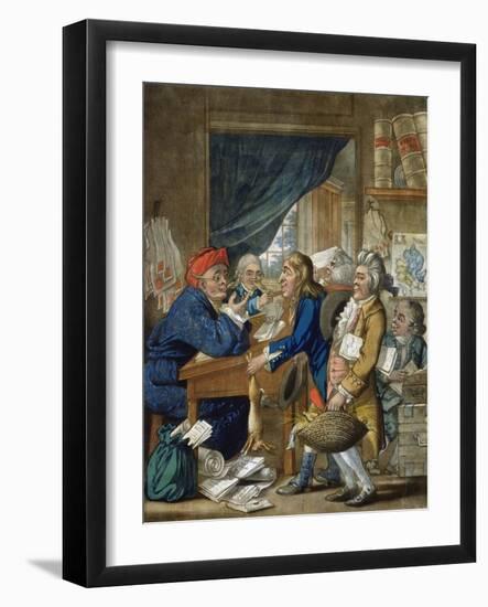 A Country Attorney and His Clients, Pub. by Bowles and Carver, 1800-Robert Dighton-Framed Giclee Print