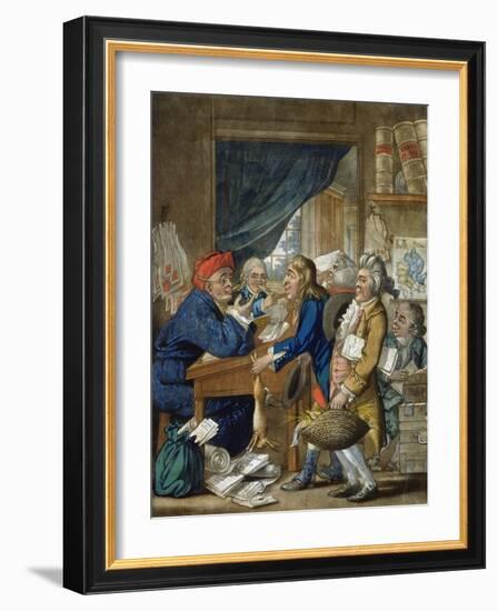 A Country Attorney and His Clients, Pub. by Bowles and Carver, 1800-Robert Dighton-Framed Giclee Print