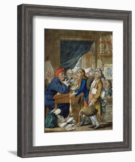 A Country Attorney and His Clients, Pub. by Bowles and Carver, 1800-Robert Dighton-Framed Giclee Print