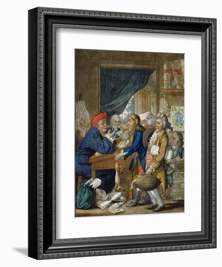 A Country Attorney and His Clients, Pub. by Bowles and Carver, 1800-Robert Dighton-Framed Giclee Print