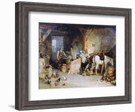 A Country Blacksmith Disputing Upon the Price of Iron..., C1807-J. M. W. Turner-Framed Giclee Print