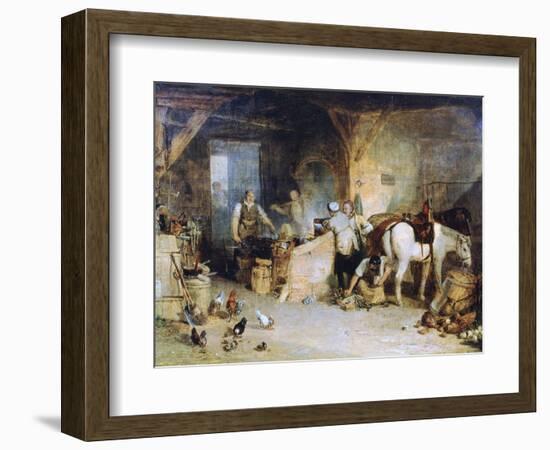 A Country Blacksmith Disputing Upon the Price of Iron..., C1807-J. M. W. Turner-Framed Giclee Print