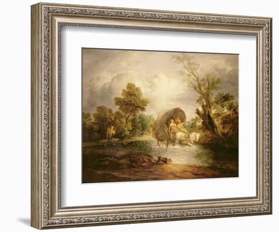 A Country Cart Crossing a Ford, C.1786-Thomas Gainsborough-Framed Giclee Print