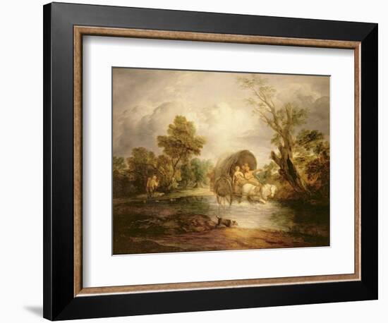 A Country Cart Crossing a Ford, C.1786-Thomas Gainsborough-Framed Giclee Print