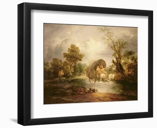 A Country Cart Crossing a Ford, C.1786-Thomas Gainsborough-Framed Giclee Print