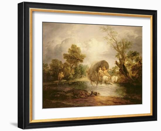 A Country Cart Crossing a Ford, C.1786-Thomas Gainsborough-Framed Giclee Print