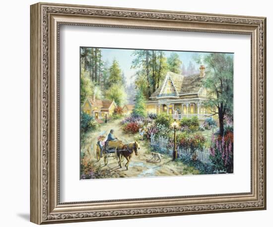 A Country Greeting-Nicky Boehme-Framed Giclee Print