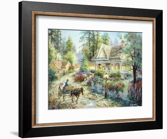 A Country Greeting-Nicky Boehme-Framed Giclee Print