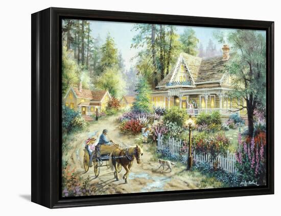 A Country Greeting-Nicky Boehme-Framed Premier Image Canvas