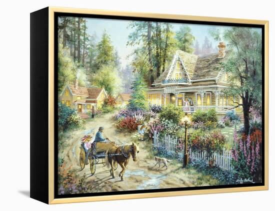 A Country Greeting-Nicky Boehme-Framed Premier Image Canvas