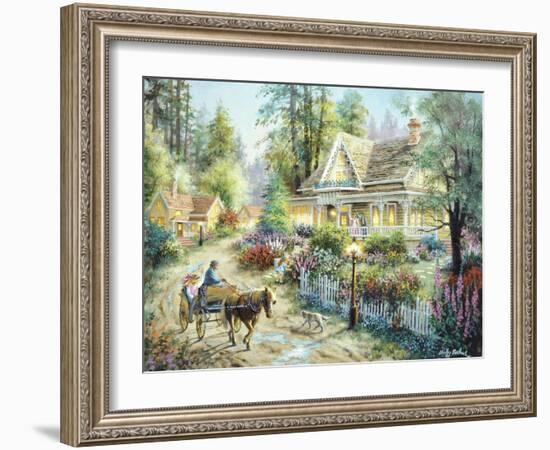 A Country Greeting-Nicky Boehme-Framed Giclee Print