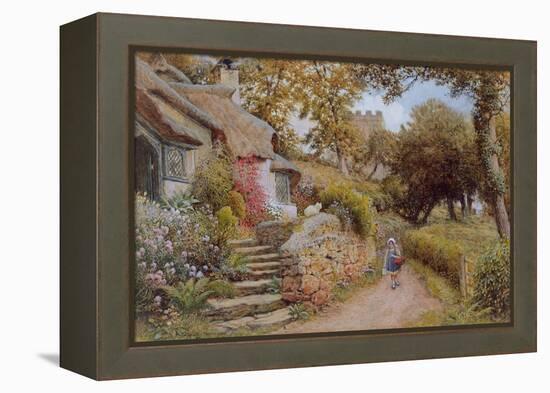 A Country Lane (W/C on Paper)-Arthur Claude Strachan-Framed Premier Image Canvas
