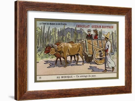 A Country Ox Cart, Mexico-null-Framed Giclee Print