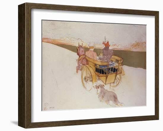 A Country Party or the English Cart; Partie De Campagne Ou La Charrette Anglais-Henri de Toulouse-Lautrec-Framed Giclee Print