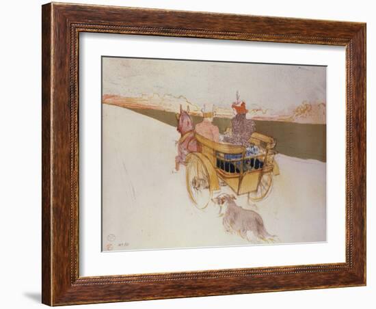 A Country Party or the English Cart; Partie De Campagne Ou La Charrette Anglais-Henri de Toulouse-Lautrec-Framed Giclee Print