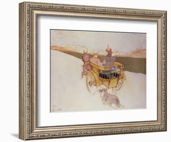 A Country Party or the English Cart; Partie De Campagne Ou La Charrette Anglais-Henri de Toulouse-Lautrec-Framed Giclee Print