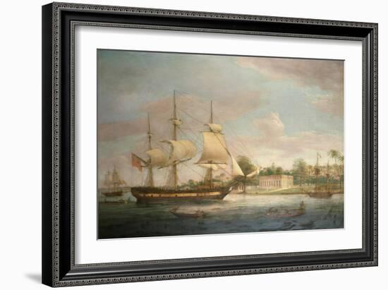 A Country Ship on the Hoogly Near Calcutta-Thomas Whitcombe-Framed Giclee Print