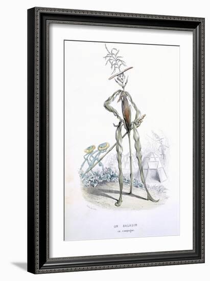 A Country Stroller, from 'L'Empire Des Legumes, Memoires De Curcurbitus'-Amedee Varin-Framed Giclee Print