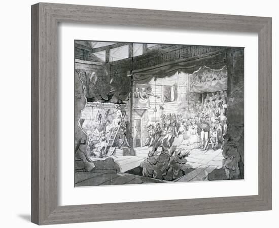 A Country Theatre, 1790-T Wright-Framed Giclee Print