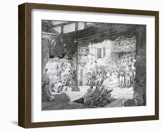 A Country Theatre, 1790-T Wright-Framed Giclee Print