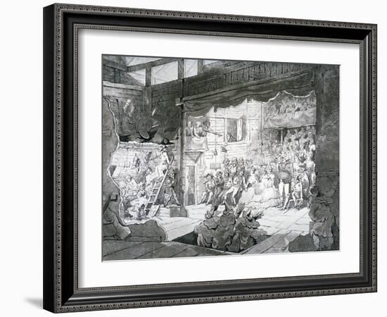 A Country Theatre, 1790-T Wright-Framed Giclee Print