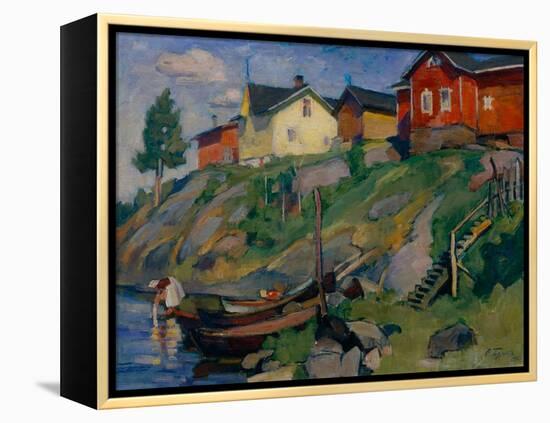 A Country Village in Finland, 1915-Osip Emmanuilovich Braz-Framed Premier Image Canvas