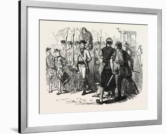 A Countryman Tarred and Feathered, USA, 1870s-null-Framed Giclee Print