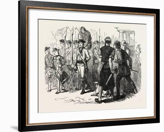 A Countryman Tarred and Feathered, USA, 1870s-null-Framed Giclee Print