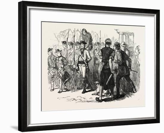 A Countryman Tarred and Feathered, USA, 1870s-null-Framed Giclee Print