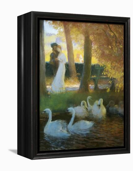 A Couple and Swans-Gaston De Latouche-Framed Premier Image Canvas