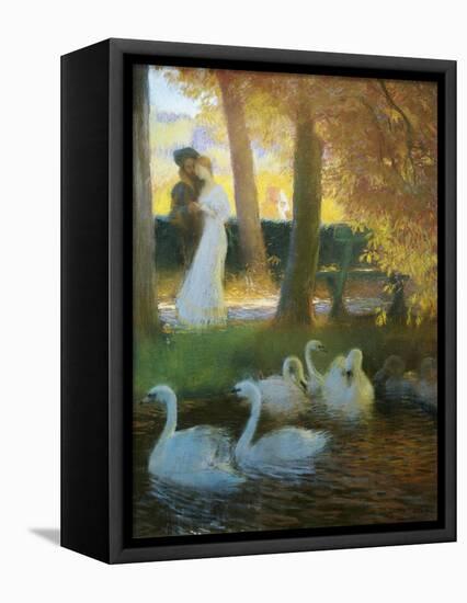 A Couple and Swans-Gaston De Latouche-Framed Premier Image Canvas