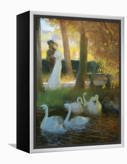 A Couple and Swans-Gaston De Latouche-Framed Premier Image Canvas