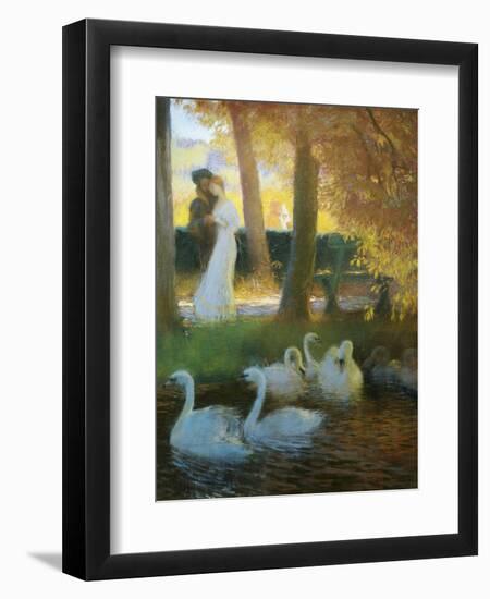 A Couple and Swans-Gaston De Latouche-Framed Giclee Print