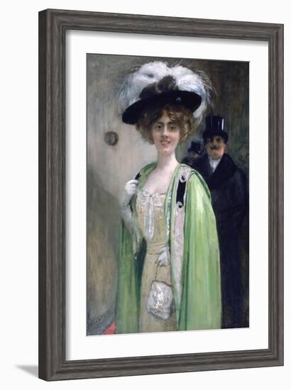 A Couple Arriving at an Event, C1872-1929-Henri Gervex-Framed Giclee Print