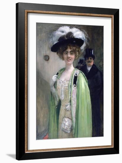 A Couple Arriving at an Event, C1872-1929-Henri Gervex-Framed Giclee Print