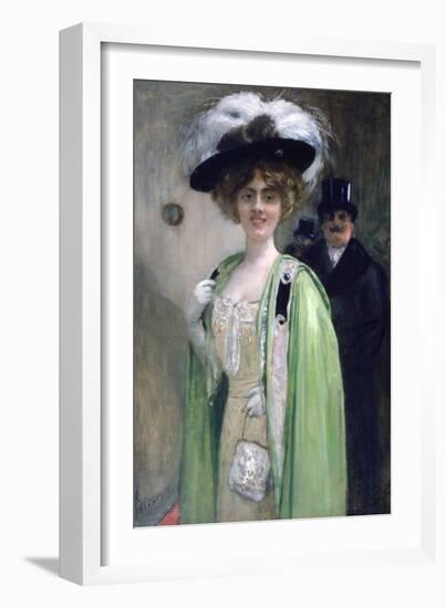 A Couple Arriving at an Event, C1872-1929-Henri Gervex-Framed Giclee Print