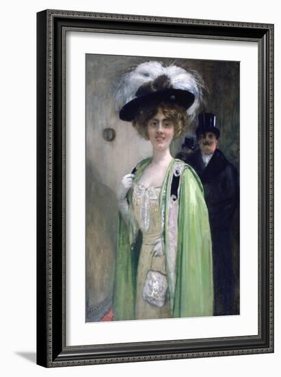 A Couple Arriving at an Event, C1872-1929-Henri Gervex-Framed Giclee Print